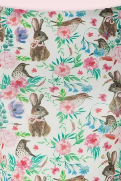 Bunny Hop Swing Jurk In Wit En Multi