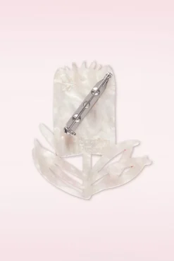 Burgundy Brush Broche