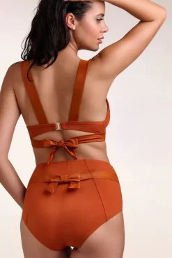 Cache Coeur Push Up Bikini Top In Roest Oranje