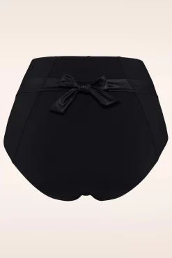 Cache Coeur Slip Met Hoge Taille In Zwart