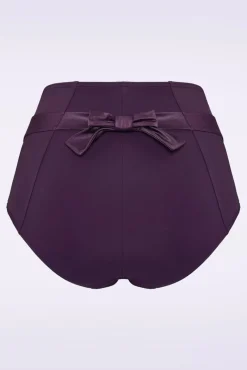 Cache Coeur Slip Met Hoge Taille In Dieppaars