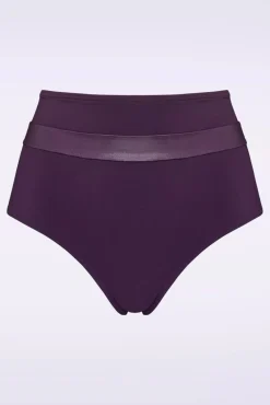 Cache Coeur Slip Met Hoge Taille In Dieppaars