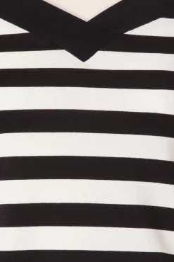 Caitlin Strepen Top In Zwart En Wit