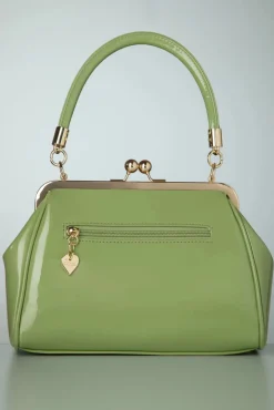 California Nights Lak Handtas In Bleekgroen