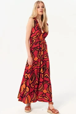 Camila Maxi Jurk In Oranje