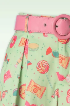 Candy Belted Shorts In Mint