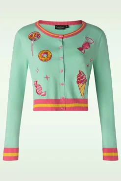 Candy Patch Cardigan In Mint