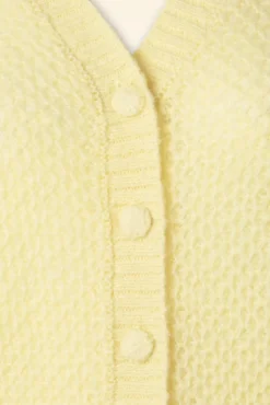 Cardi V Farfalle In Custard Geel