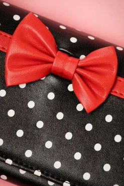 Carla Bow Polka Portemonnee In Zwart En Rood