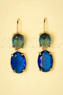 Carol Oorbellen In Goud En Blauw