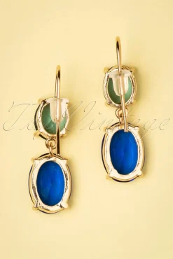 Carol Oorbellen In Goud En Blauw