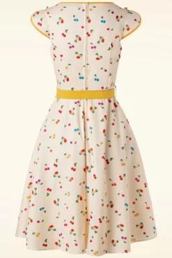 Chacha Cherry Swingjurk In Creme