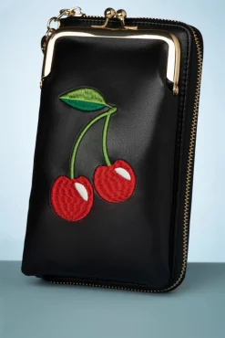 Cherry Pie Crossbody Telefoontasje In Zwart