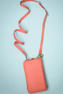 Cherry Pie Crossbody Telefoontasje In Koraalroze