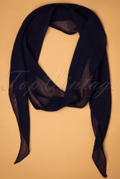 Chiffon Sjaal In Marineblauw