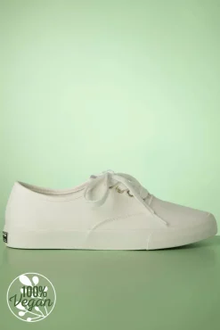 Chloe Canvas Sneakers In Gebroken Wit