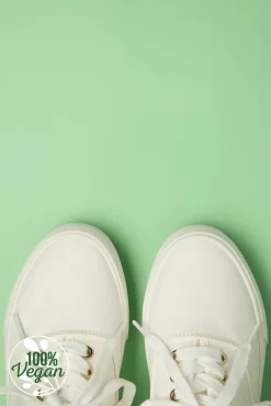 Chloe Canvas Sneakers In Gebroken Wit