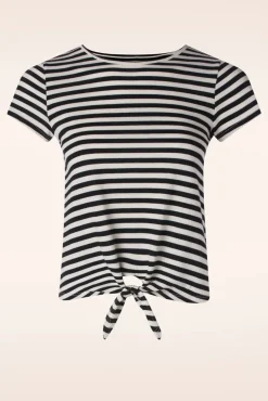 Chopito Stripe Knot T-Shirt In Zwart