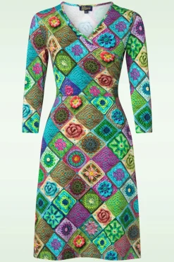 Classic Cross Jurk In Granny Pastel