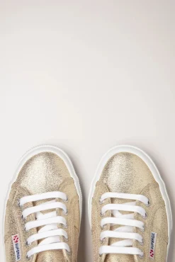 Classic Glitter Sneakers In Goud