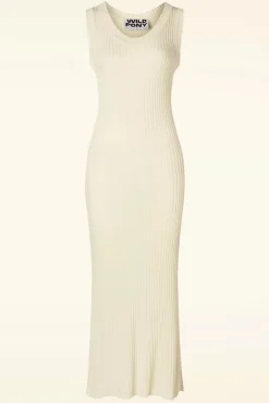 Cleo Gebreide Jurk In Gebroken Wit