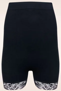 Comfort Kanten Hoge Short In Zwart