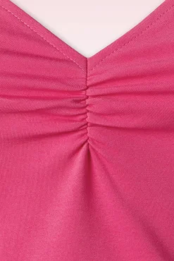 Cross Back Top In Fuchsia