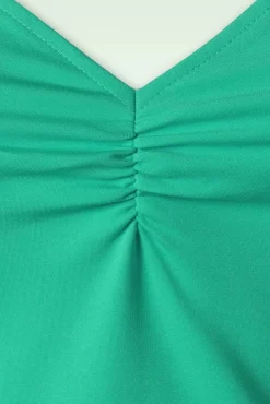 Cross Back Top In Turquoise