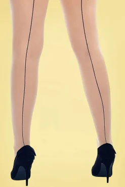 Curvy Super Stretch Jive Panty In Neutraal Ivoor En Zwart