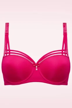 Dame De Paris Padded Balcony Bh In Azalea Rood