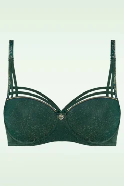 Dame De Paris Voorgevormde Balconette-Bh In Groen En Goud