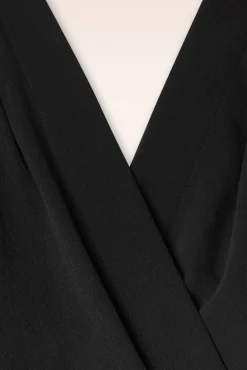 Darla Overslag Blouse In Zwart