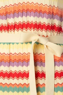 Deep V Gebreide Jurk Hadley In Creme