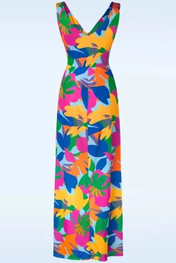 Deveny Abstract Maxi Jurk In Multi