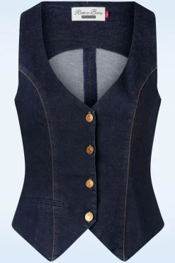 Dianne Gilet In Denim Blauw