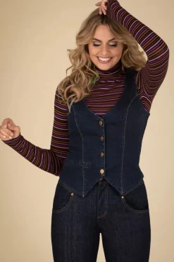 Dianne Gilet In Denim Blauw