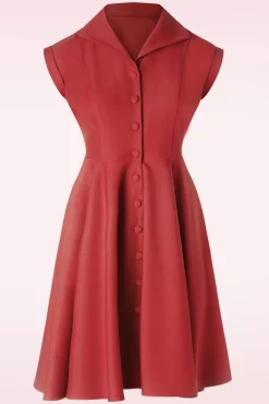 Doll Swing Jurk In Rood