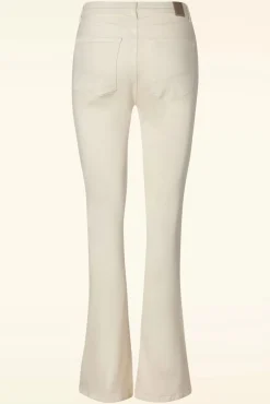 Dora Flared Broek In Gebroken Wit