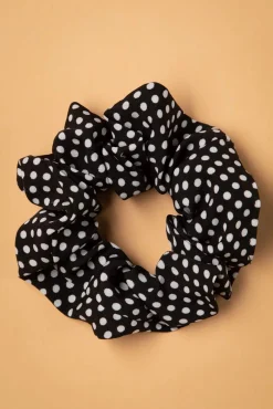 Dotty Scrunchie In Zwart