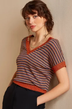 Double V Top Stardust In Karamel