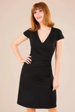 Ecovero Classic Overslagjurk In Zwart