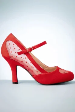 Elegante Spots Pumps In Rood