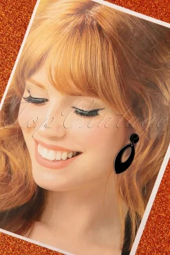 Ellips Oorbellen In Zwart