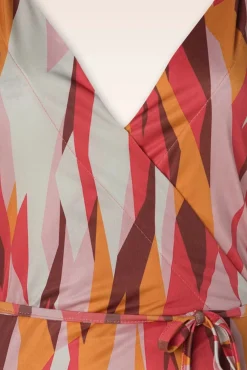 Emma Midi Wikkel Jurk In Multi