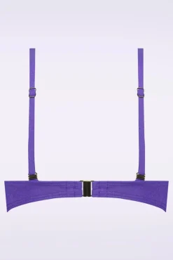 Evening Glam Padded Bikini Top In Paars