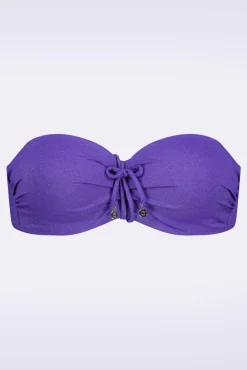 Evening Glam Padded Bikini Top In Paars