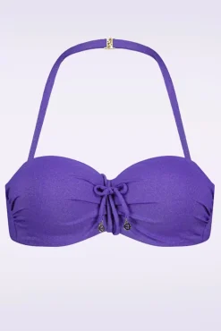 Evening Glam Padded Bikini Top In Paars