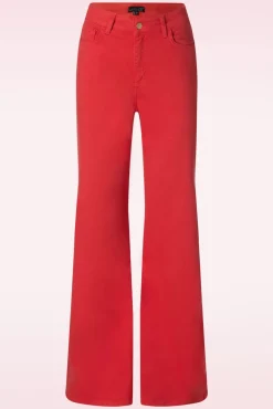 Fae Flared Jeans In Rood
