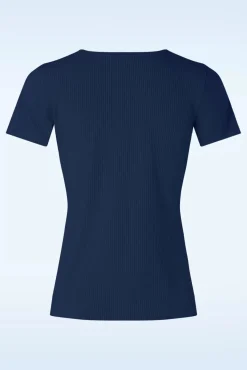 Fara Top In Marineblauw