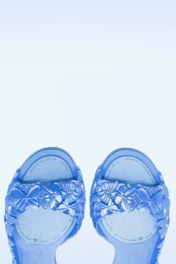 Flexi Butterfly Flipflop Sandaaltjes In Glossy Blauw